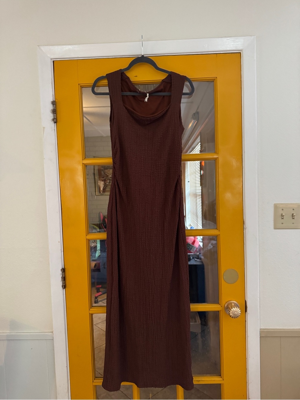 See You Monday Sleeveless Brown Midi Dress